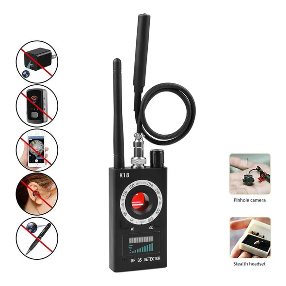 K18 Multi-function Anti-Candid Cam Wireless Lens Device Finder 1MHz-6.5GHz GSM Audio Bug Finder GPS Signal RF Tracker Detect K18 Multi-function Anti-Candid Cam Wireless Lens Device Finder 1MHz-6.5GHz GSM Audio Bug Finder GPS Signal RF Tracker Detect