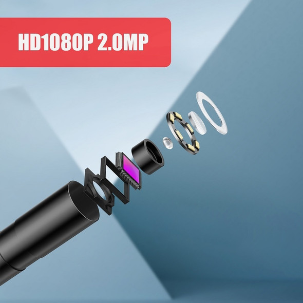 2.4'' IPS Screen Industrial Endoscope Camera HD1080P 30 Meter Cable Pipe Sewer Inspection Borescope IP68 Waterproof LEDs 2600mAh