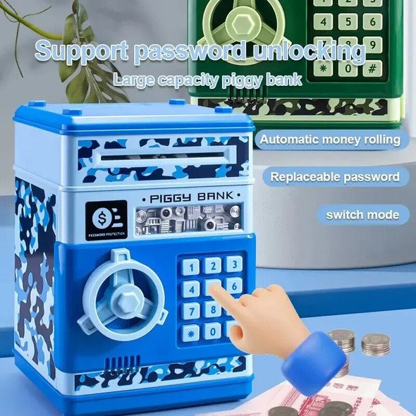 AIntelligence Piggy Bank for Children,Impressão Digital, Máquina ATM, Coins Digitais, Saving Safe Deposit, Kids Toy, Money Box