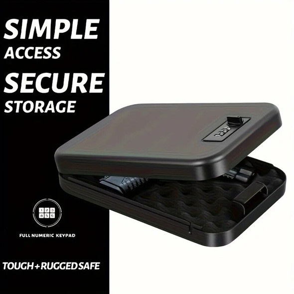 24x16.5x4.5cm gun safe box ammo metal case safes lock can safebox keybox portable strongbox boxes safety security key money car