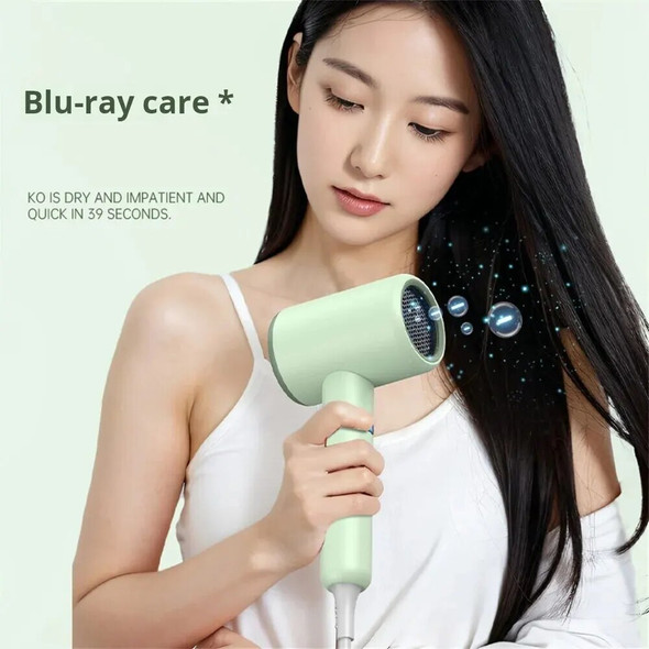 Professional Hair Dryer Blue Light Hair Care Blow Dryer Hot Cold Wind Air Brush Hairdryer Strong PowerDryer Salon Tool