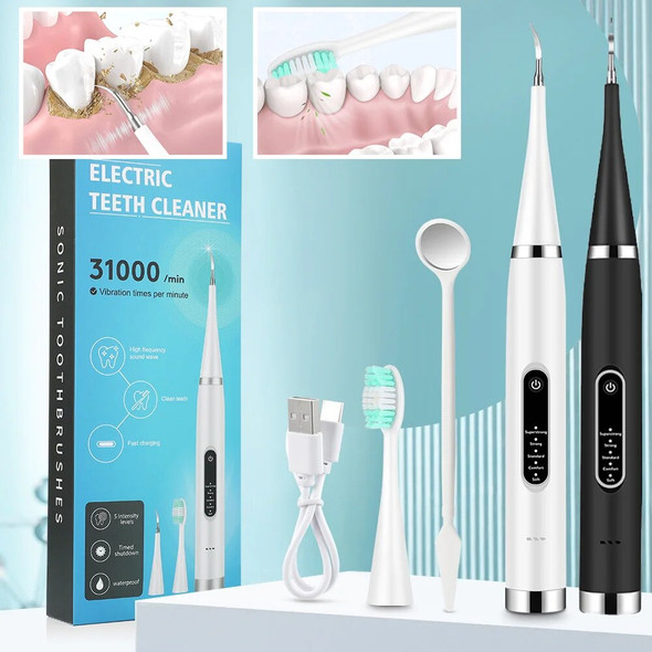 Electric Dental Scaler Teeth Cleaner Ultrasonic Dental Calculus Plaque Stain Removal Teeth Cleaning Tool Toothbrush Oral Care