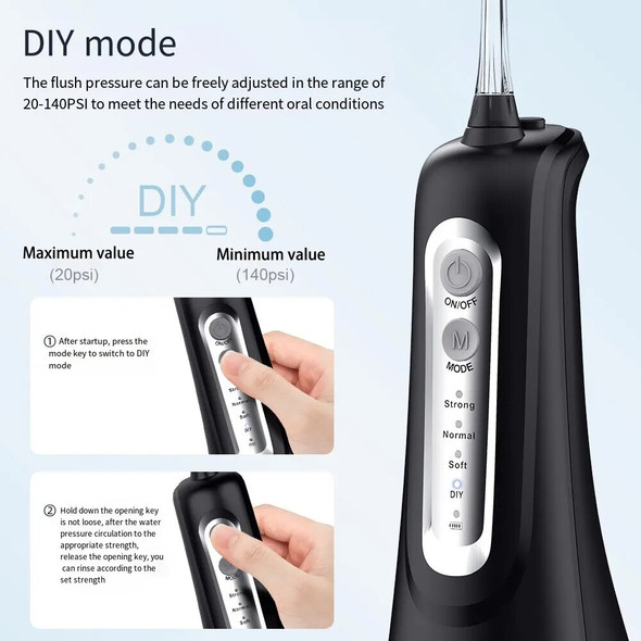 2023 Portable New Tooth Cleaner Oral Irrigator Water Flosser Household Oral Care Dental Water Jet Rechargeable for Teeth Clean