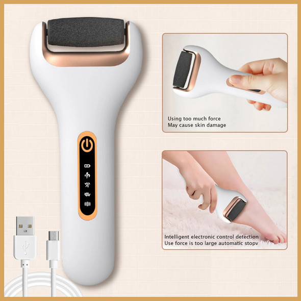Electric Foot File Grinder Callus Dead Skin Remover USB Recharge Waterproof Pedicure Tool Foot Care Tool for Hard Cracked Clean