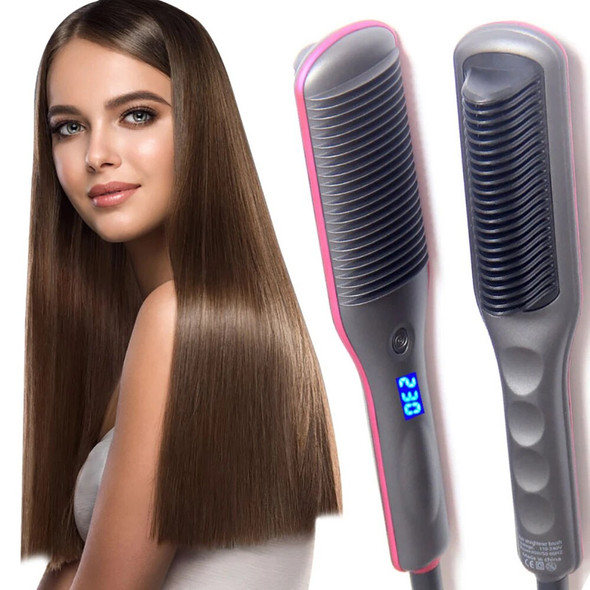 Professional Electric Hair Straightener Brush Anti-scald Straight Curling Dual-use Negative Irons Fast Heat Hair Styling Tools Professional Electric Hair Straightener Brush Anti-scald Straight Curling Dual-use Negative Irons Fast Heat Hair Styling Tools