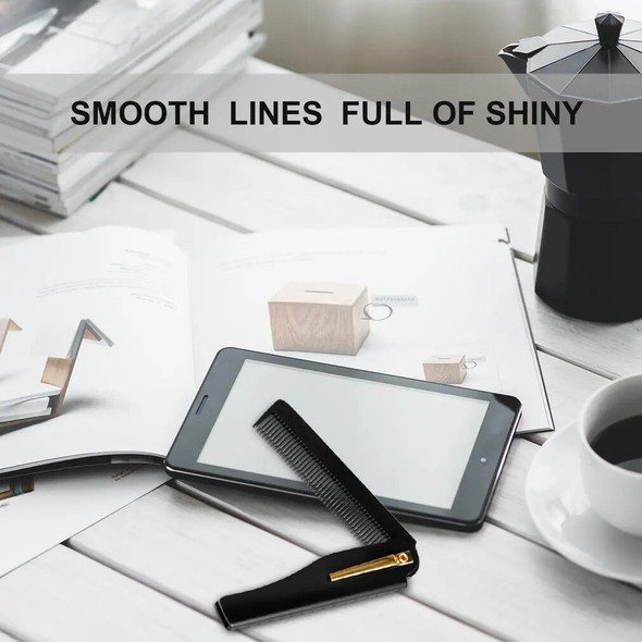 Men Professional Hair Comb Brush Handmade Folding Clip Foldable Portable Travel Hair Moustache Beard Comb Hairdressing Tools