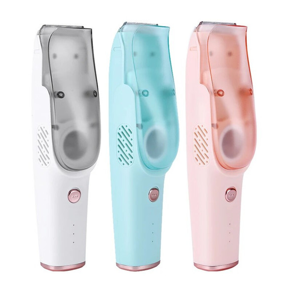 Low Noise Cordless Mini Vacuum Kid Hair Trimmer Absorb Hair Baby Automatic Rechargeable Electric Safe Baby Hair Clippers