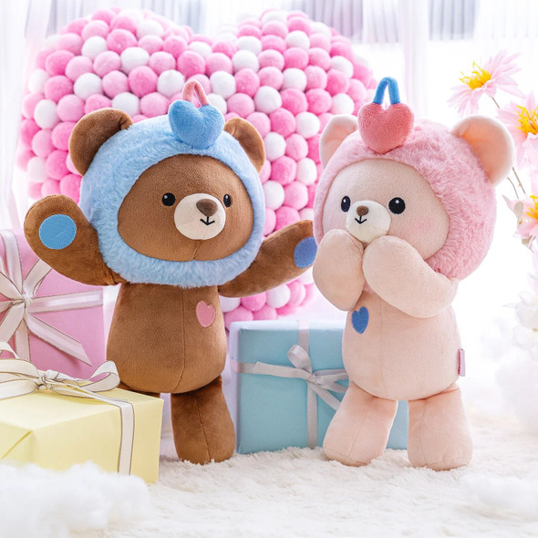 LOVELOCKBEAR Lovers Dolls Plush Toys Couple Bear Stuffed Animals PP Cotton Couple Stuffed Plush Toy Gifts