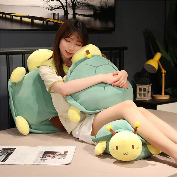 Turtle Bee Two-in-one Doll Pillow Soft Cushion Stuffed Animals Plush Toy Detachable Turtle Shell Doll Toy Girl Gift Dropshipping