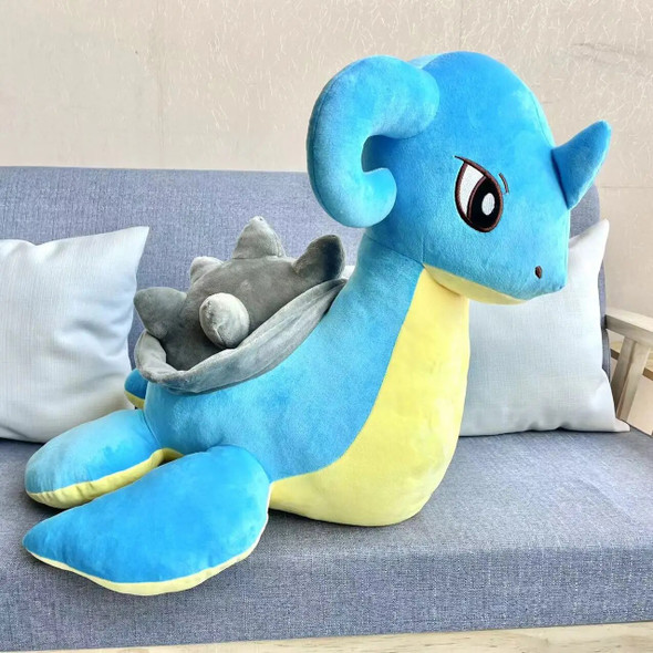 50-70cm Kawaii Pokemon Lapras Plush Toy Cute stuffed Pikachu Cartoon Animal Doll Pokémon Lapras Pillow Birthday Gifts for Kids