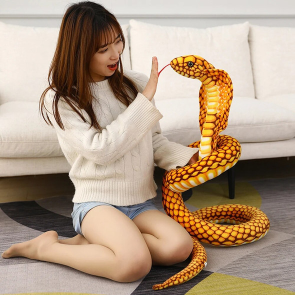 Cute Imitation Cobra Snake Stuffed Children Plush Toy