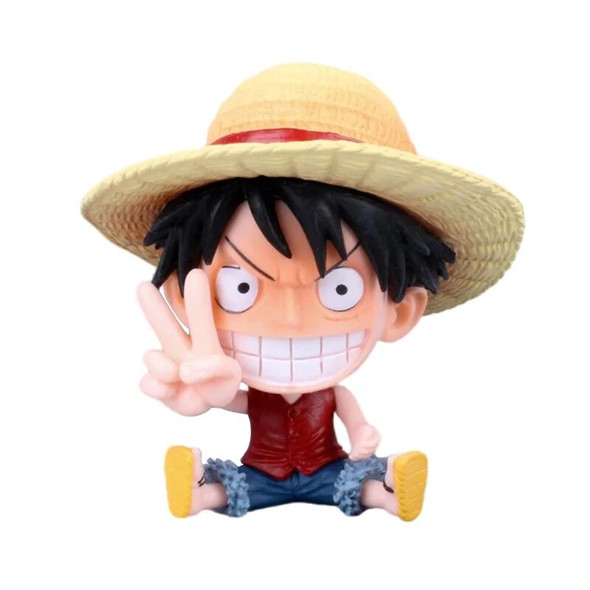 8-10cm Anime Figure One Piece Monkey D Luffy Roronoa Zoro Kawaii Toys Q-Version Figural Nendoroid Car Decoration PVC Model Gift 8-10cm Anime Figure One Piece Monkey D Luffy Roronoa Zoro Kawaii Toys Q-Version Figural Nendoroid Car Decoration PVC Model Gift