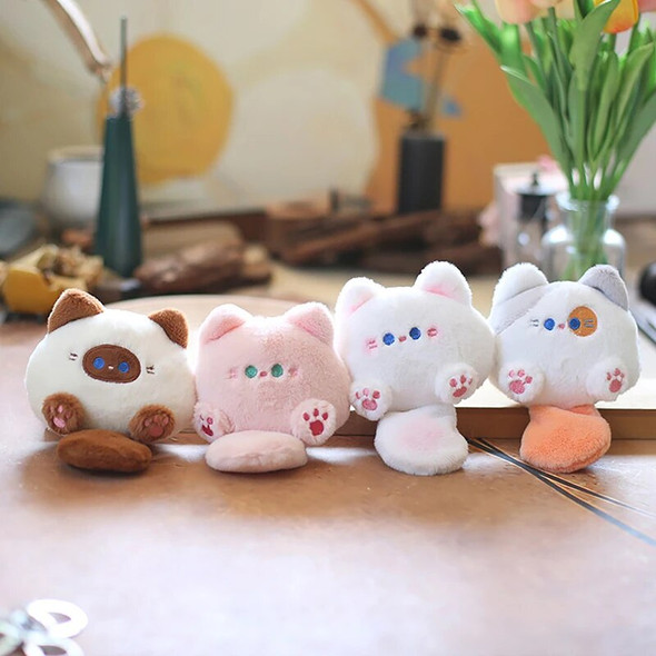 Soft Teddy Bear Keychain Plush Rabbit Pendant Keychain DIY Trinket Kids Stuffed Animal Toys Bag Car Accessories