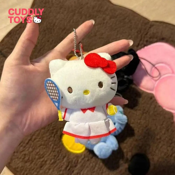 Hello Kitty Keychain Kawaii Plush Doll Toys Pendant Cartoon Soft Cotton Bag Decor Cute Kitty Keychain Pendant for Girls Gifts