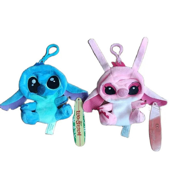 Wholesale 30pcs/lot 10cm cartoon anime Lilo Stitch Empty Plush Toys cute Stitch Unstuffed Doll keychain Skin only no Filling
