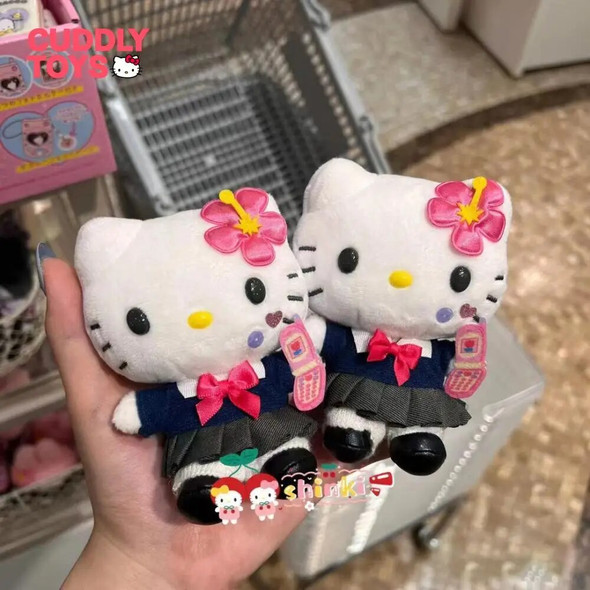 Hello Kitty Plush Pendant Cartoon Soft Pp Cotton Bag Decor Kawaii Hello Kitty Plush Keychain Mobile Pendant for Chil Girls Gifts