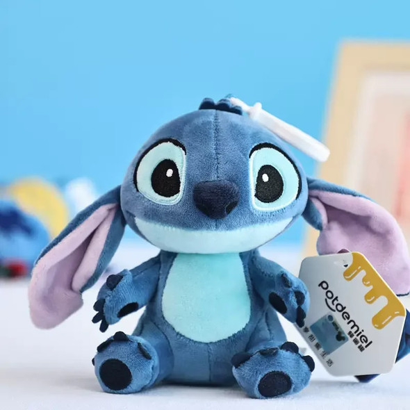 Disney Toy Story Stitch Kawaii Plush Doll Cartoon Stuffed Anime Keychain School bag Pendant Strap Toys Car Keyring Birthday Gift