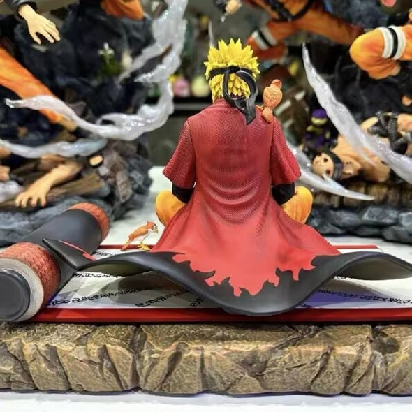 Naruto Shippuden Figure Anime Immortal Mode Uzumaki Naruto Figure Meditate Gk Statue Collection Figurines Model Kids Gifts Toys