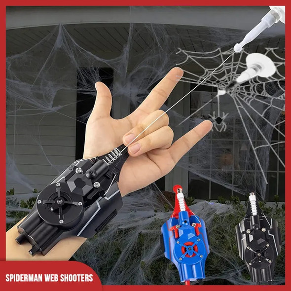 Marvel Legends Web Shooters Launcher String Toy Electric Reel-In Spider Web Shooters Spiderman Network Launcher Kids Cosplay