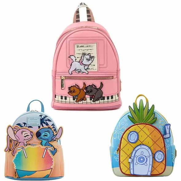 The Aristocats Trio Floral Mini Backpack The Strange City Night Sally Backpack Children Lady Birthday Gifts for Girls
