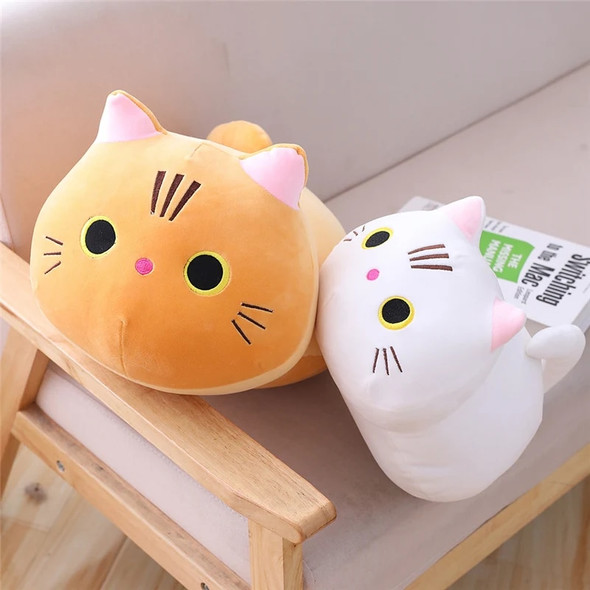 25cm Cute Soft Plush Cat Pillow Cushion Kawaii Stuffed Animal Cat Plush Toy for Children Doll Kids Girls Birthday Gift