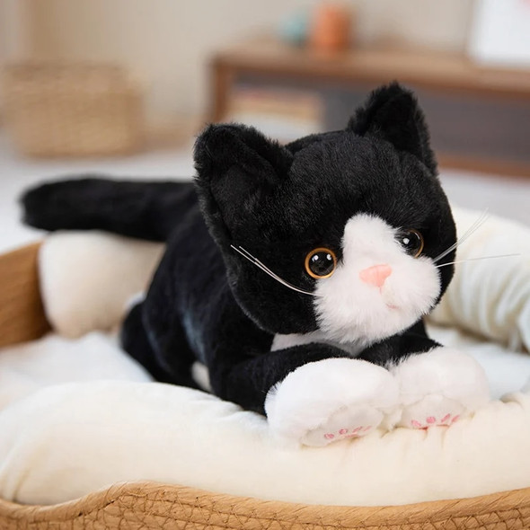 53CM Cute Simulated Cat Doll Plush Toy Stuffed Soft Animal Plush white Gray Kitten Pillow Kids Girls Birthday Gift Pet Toys Deco 53CM Cute Simulated Cat Doll Plush Toy Stuffed Soft Animal Plush white Gray Kitten Pillow Kids Girls Birthday Gift Pet Toys Deco