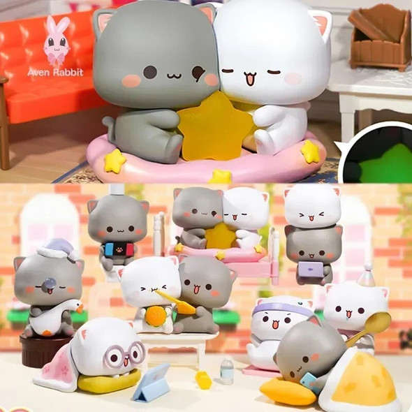 Mitao Cat with Love Series 4 Blind Box Toys Figures Action Sorpresa Mystery Box Surprise Model Birthday Gift for Girls