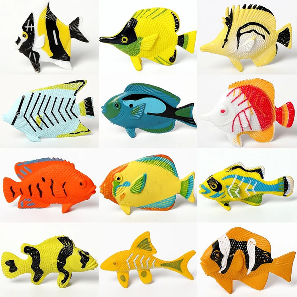 Underwater Deep Sea Creatures Tropical fish,Shark Animal Action Figures Sea Creatures Educational Toys for Kids-Assorted Styles