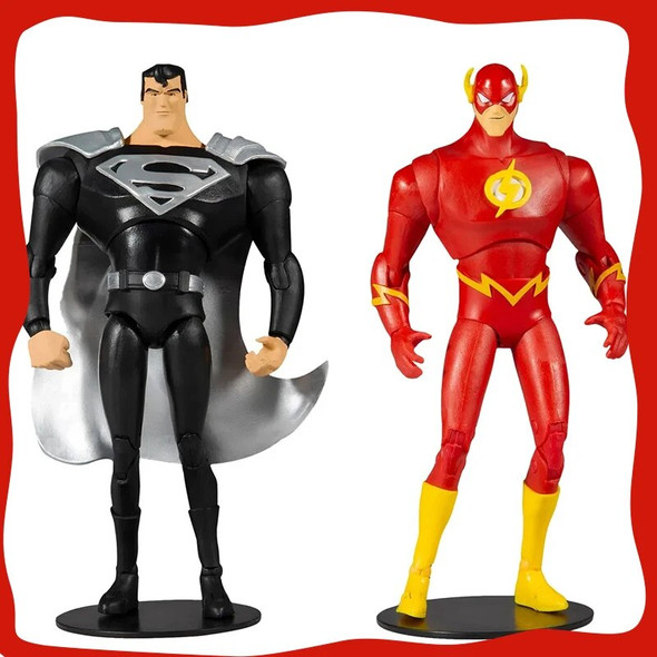 7 Inch McFarlane Toys Superman/The Flash (Superman: The Animated Series) Action Figures Combo Toys Birthday Gifts Collection