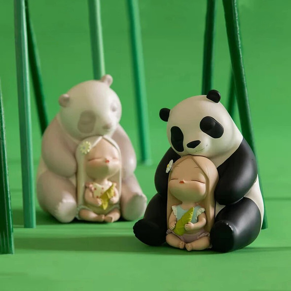 kemelife White Night Fairy Tale Panda Animal Lite Girl Room Car Decoration Action Figure anime Hot Free shipping Gift
