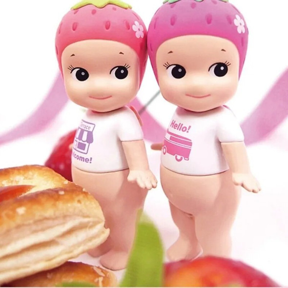 Sonny Angel Strawberry Cafe Series Blind Box Toys Cute Action Anime Figure Kawaii Mystery Box Model Designer Doll Gift