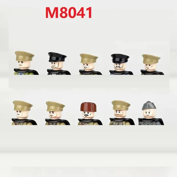 WW2 Soldier MOC SWAT Military Weapon German British Army Infantry Accessories Building Blocks Mini Action Figures Children Toys