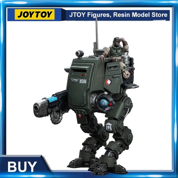 [IN-STOCK] JOYTOY Warhammer 40k 1/18 Action Figure Astra Militarum Cadian Armoured Sentinel Anime Military Model