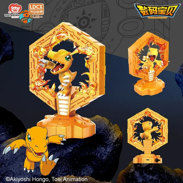 Digimon Adventure Anime Figure Animation Derivatives Agumon Gabumon Night Lamp Figures Light Room Decoration Christmas Gift Toys