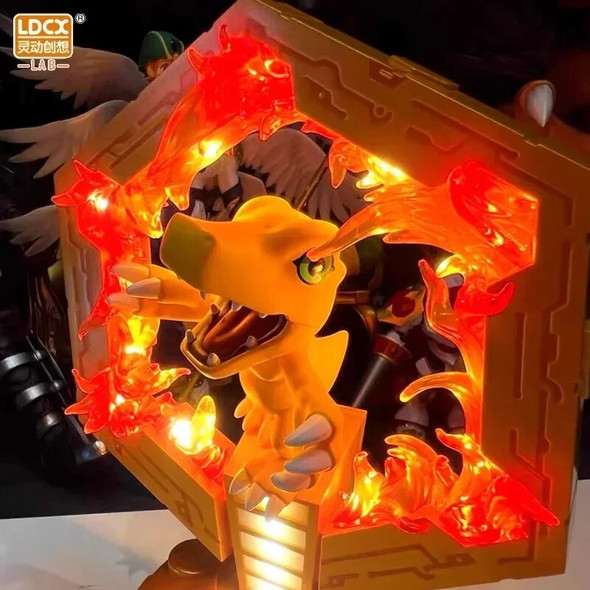 Digimon Adventure Anime Figure Animation Derivatives Agumon Gabumon Night Lamp Figures Light Room Decoration Christmas Gift Toys