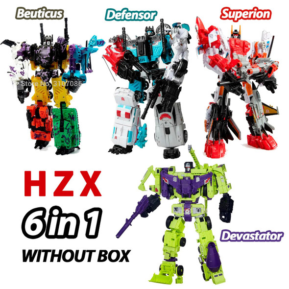 Transformation Robot Toys HZX Defensor Bruticus Superion Devastator IDW 5 IN 1 6 IN 1 ONE NO BOX Sets Action Figure KO 6in1 Transformation Robot Toys HZX Defensor Bruticus Superion Devastator IDW 5 IN 1 6 IN 1 ONE NO BOX Sets Action Figure KO 6in1