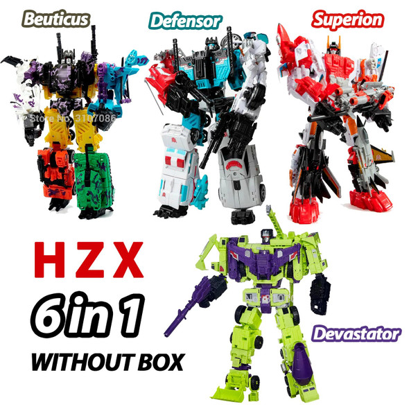 Transformation Robot Toys HZX Defensor Bruticus Superion Devastator IDW 5 IN 1 6 IN 1 ONE NO BOX Sets Action Figure KO 6in1