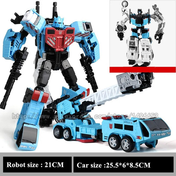 Haizhixing 5 in 1 Bruticus Devastator Superion Defensor Transformation Robot Car Action Figures Aircraft Model Kids Boy Toy