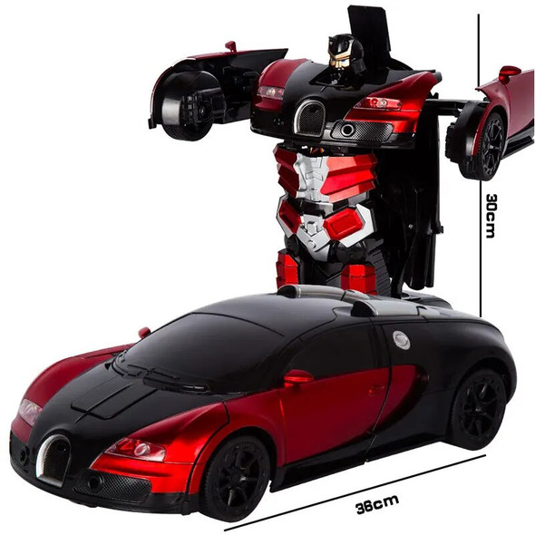 New 2.4G Induction Deformation RC Cars Transformation Robot Car Toy Electric Light Music Robot Models Toys for Children Gifts