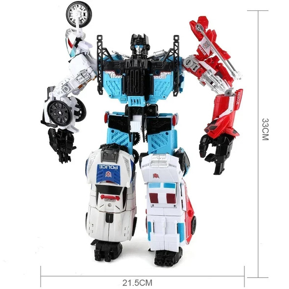 Haizhixing 5 in 1 Defensor Transformation Robot Car Action Figures Aircraft Model Kids Boy Toy