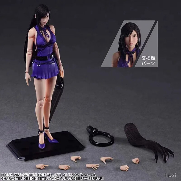 Play Arts Final Fantasy 7 VII Tifa Anime Action Figure Toys Figurine PVC Model Statue Room Ornament Collectible Dolls Gifts