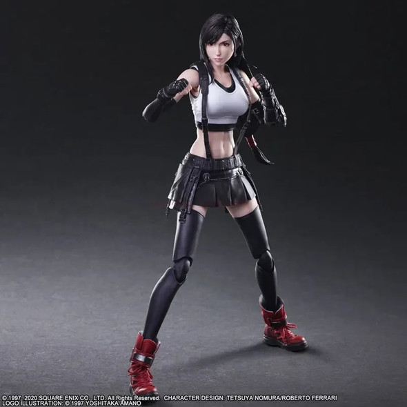 Play Arts Final Fantasy 7 VII Tifa Action Figure Toys Anime Figurine PVC Statue Collectible Room Ornament Model Dolls Gifts