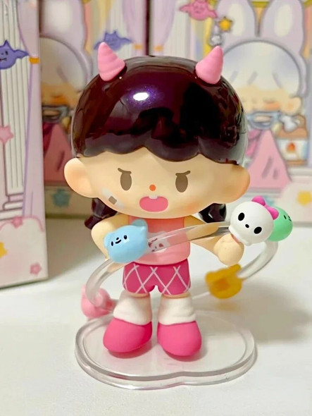 MOLINTA Dreamy Stage Lovely Figure Toy Pink Fantasy Trendy Girl Angel Figurine Magical Pink Girls Toys Collection Blingbling