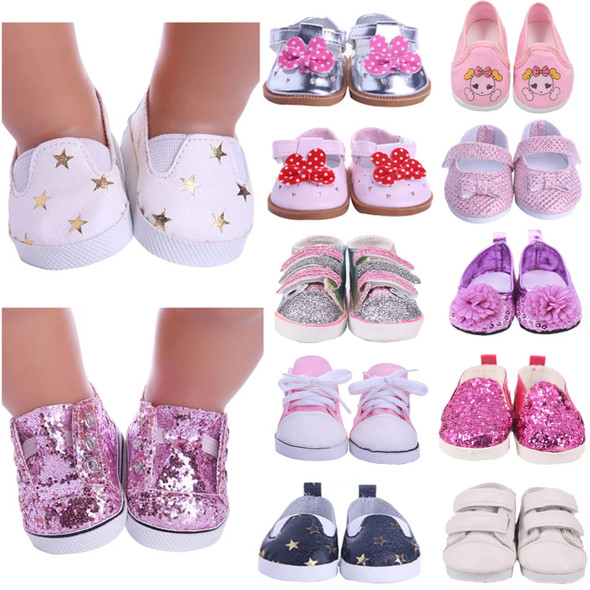 Doll Shoes Clothes Handmade Boots 7Cm Shoes For 18 Inch American&43Cm Baby New Born Doll Accessories For Generation Girl`Toy DIY