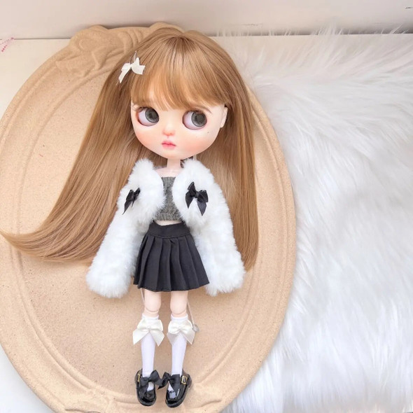 Blythe Doll Dress Set OB22 OB24 AZONE Plush Jacket Winter Set Handmade 28-30cm Doll Accessories Cute Doll Blythe Doll Dress Set OB22 OB24 AZONE Plush Jacket Winter Set Handmade 28-30cm Doll Accessories Cute Doll