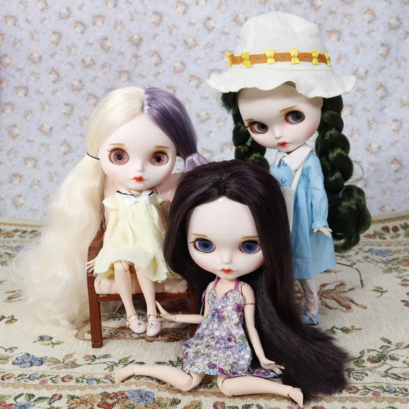 ICY DBS Blyth Doll No. 4 curved lips Custom Matte face with eyebrow Joint body 1/6 bjd anime ICY DBS Blyth Doll No. 4 curved lips Custom Matte face with eyebrow Joint body 1/6 bjd anime