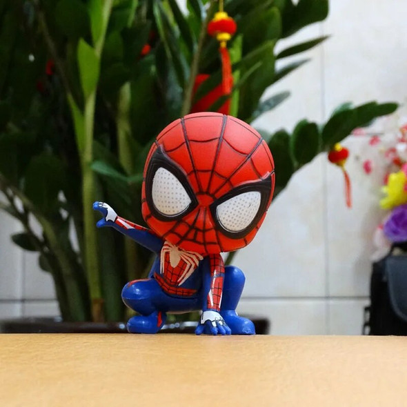 Miniso 8cm Marvel Spider Man Home coming BJD Spiderman Super Hero Figure Model Toys for Boys