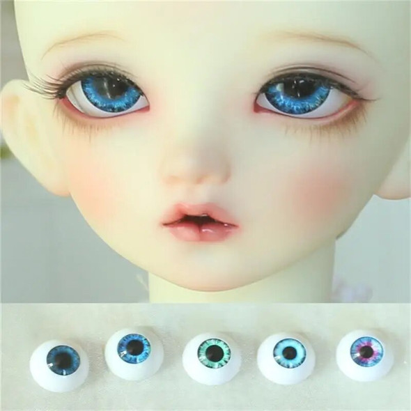 New Cool 1 Pairs Black Pupil Press Eyes 12MM/14MM/16MM/18MM BJD Shining Acrylic Eyeball for Dolls DIY Making Accessories