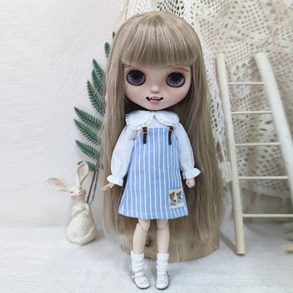 Blyth Doll Clothes Vintage Long Dress Princess Dress Girl Lace Skirt Headdress for YMY、Licca、Azones、Ob24、Ob27 Doll Accessories Blyth Doll Clothes Vintage Long Dress Princess Dress Girl Lace Skirt Headdress for YMY、Licca、Azones、Ob24、Ob27 Doll Accessories