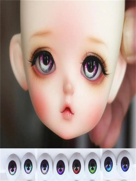 New Cute 1 Pairs Press Eyes 12MM/14MM/16MM/18MM BJD Sunset Clouds Color Shade Acrylic Eyeball for Dolls DIY Making Accessories